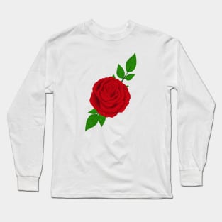 Red Rose Colored Long Sleeve T-Shirt